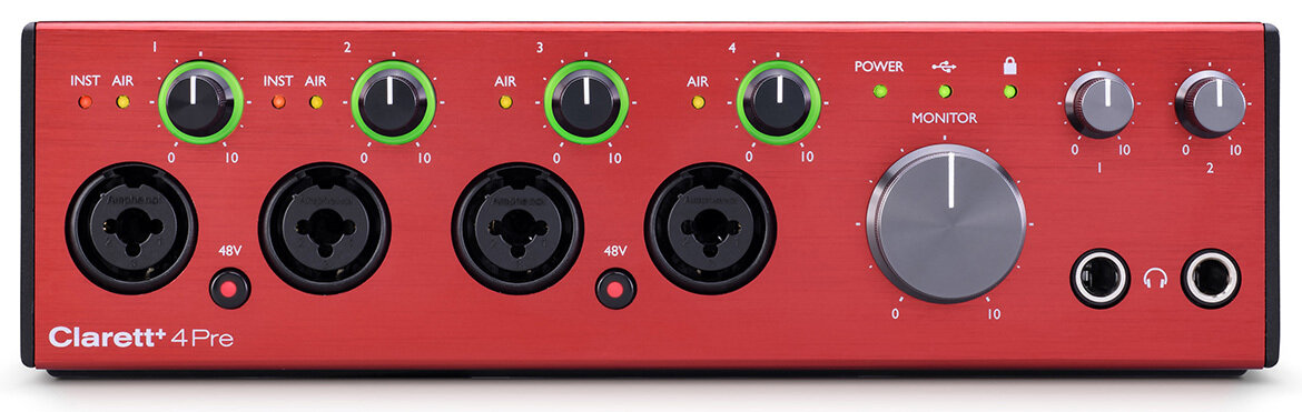 FOCUSRITE Clarett+ 4Pre интерфейс, 18 входов/8 выходов