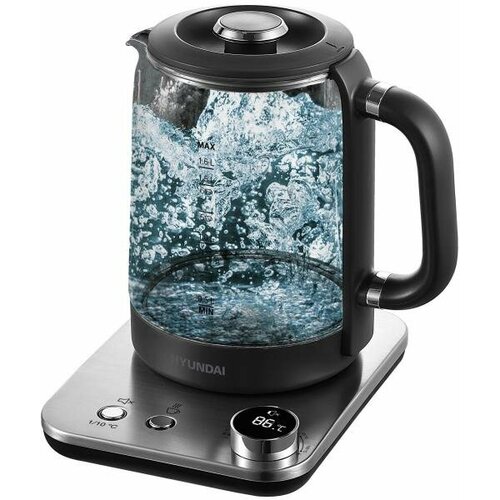 Чайник электрический Hyundai HYK-G5401 2200 Вт серебристый 17 л пластикстекло 437700₽