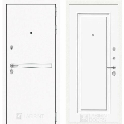 Входная дверь Labirint Лайн WHITE 27 960x2050, открывание левое входная дверь labirint лайн white 24 белый софт 960x2050 открывание левое