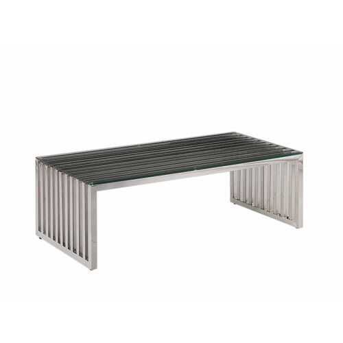 Стол журнальный La-Alta CS-1217 Тонированное стекло/Хром