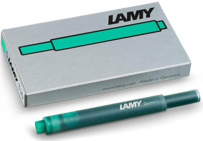 Lamy T 10 GR Картридж с синими чернилами для перьевых ручкек t10, green lamy