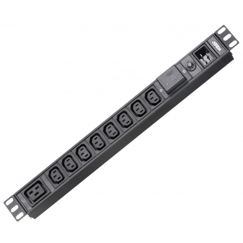 Панель распределения питания ATEN Basic PDU 1U 16A 230V (8)IEC C13+(1)IEC C19 3m powercord (PE0209SG-AT-G)