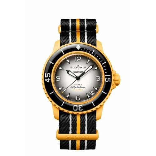 Наручные часы swatch SO35P100, желтый наручные часы pacific pacific x6159 корп золот циф бел сетка кварцевые бесшумный механизм