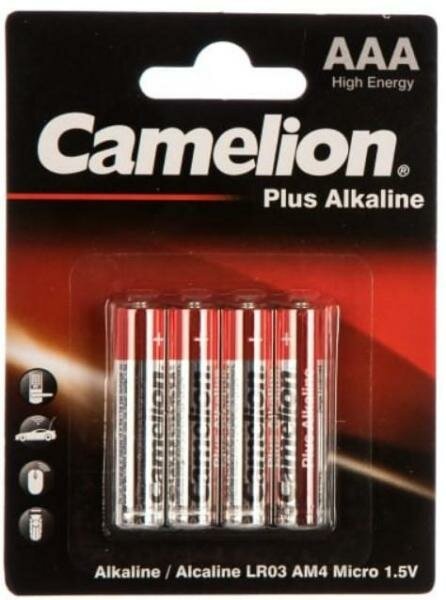 Батарейки Camelion LR03 Plus Alkaline BL-4 LR03 4 шт