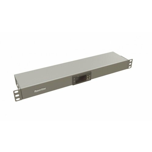 Hyperline TMP-230V2w-RAL7035 Микропроцессорная контрольная панель1U для всех шкафов 19 подключение до двух устройств датчик температуры кабель питания цвет серый RAL 7035 15726₽