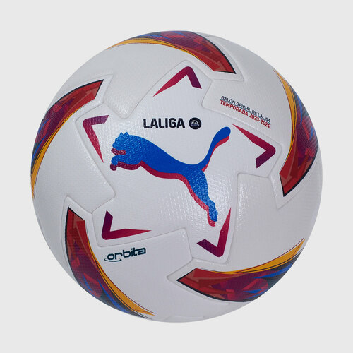 Футбольный мяч Puma Orbita LaLiga 1 FQP 08410601, размер 5, Белый футбольный мяч puma orbita laliga 1 hyb 08386601 р р 4 белый