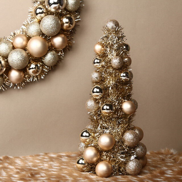 фото Koopman Настольная елка Fevaldo: Gold 33 см, фольга ACS200500