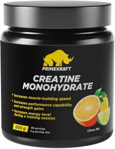 Креатин моногидрат Prime Kraft Creatine Monohydrate Flavored (200 г) Цитрусовый микс