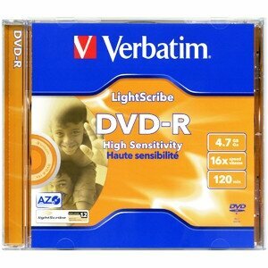 DVD-R 4.7GB Verbatim 16x, LightScribe, jewel (43620)