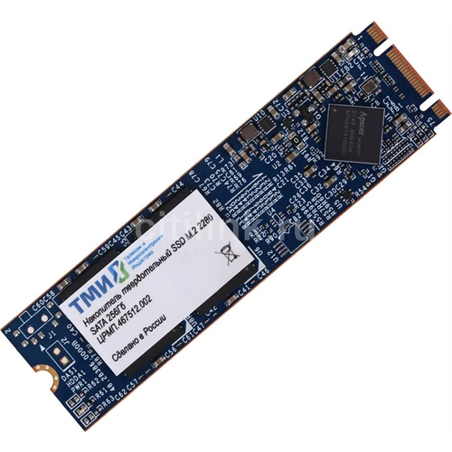 Твердотельный накопитель ТМИ SSD M.2 2280 1ТБ SATA3 6Gbps, 3D TLC, до R560/W520, IOPS(randon 4K) до R66K/W73K, 2521,01 TBW, 3,45 DWPD 2y wty МПТ (црмп.467512.002-02) накопитель ssd 2 5 тми црмп 467512 001 256gb sata 6gb s 3d tlc 560 510mb s iops 59k 73k mtbf 3m