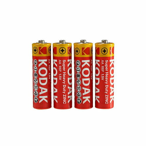 Батарейка солевая Super Heavy Duty, AA, R6-4S, 1.5В, спайка, 4 шт. батарейка солевая kodak super heavy duty aa r6 4s 1 5в спайка 4 шт