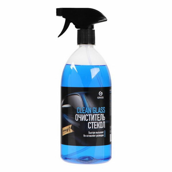Очиститель стёкол Clean glass, триггер, 1 л, тип ёмкости: спрей с триггером