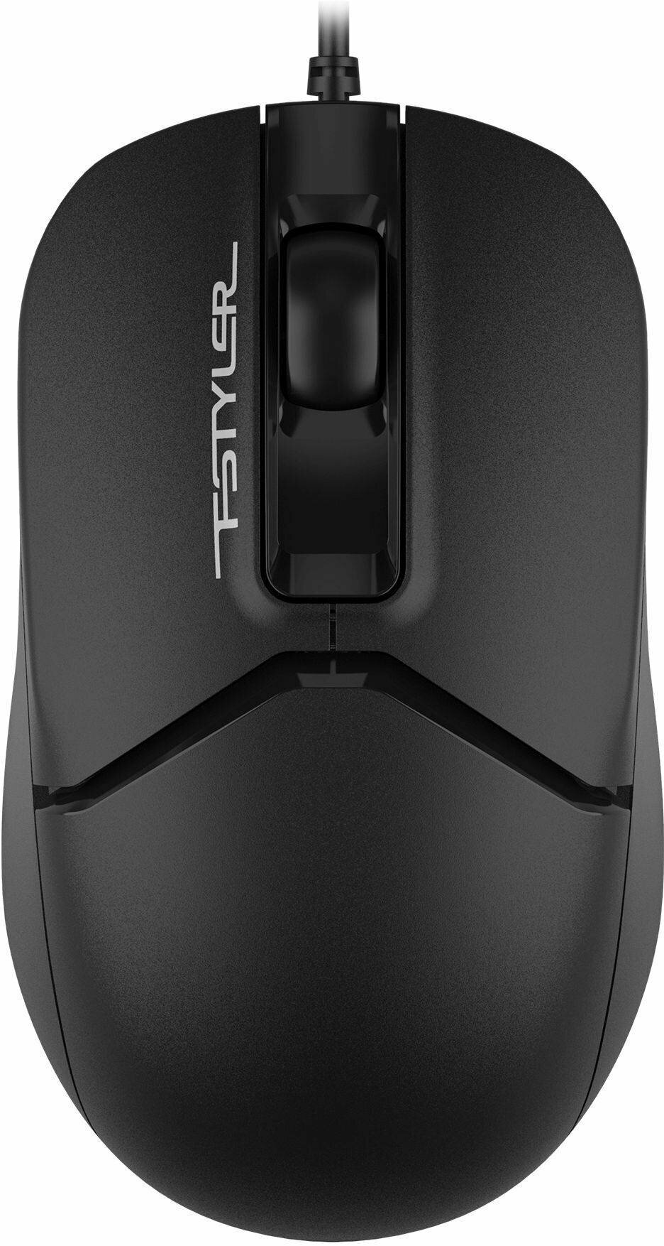 Комплект 3 штук Мышь компьютерная A4Tech Fstyler FM12ST черный 1200dpi silent USB/3but