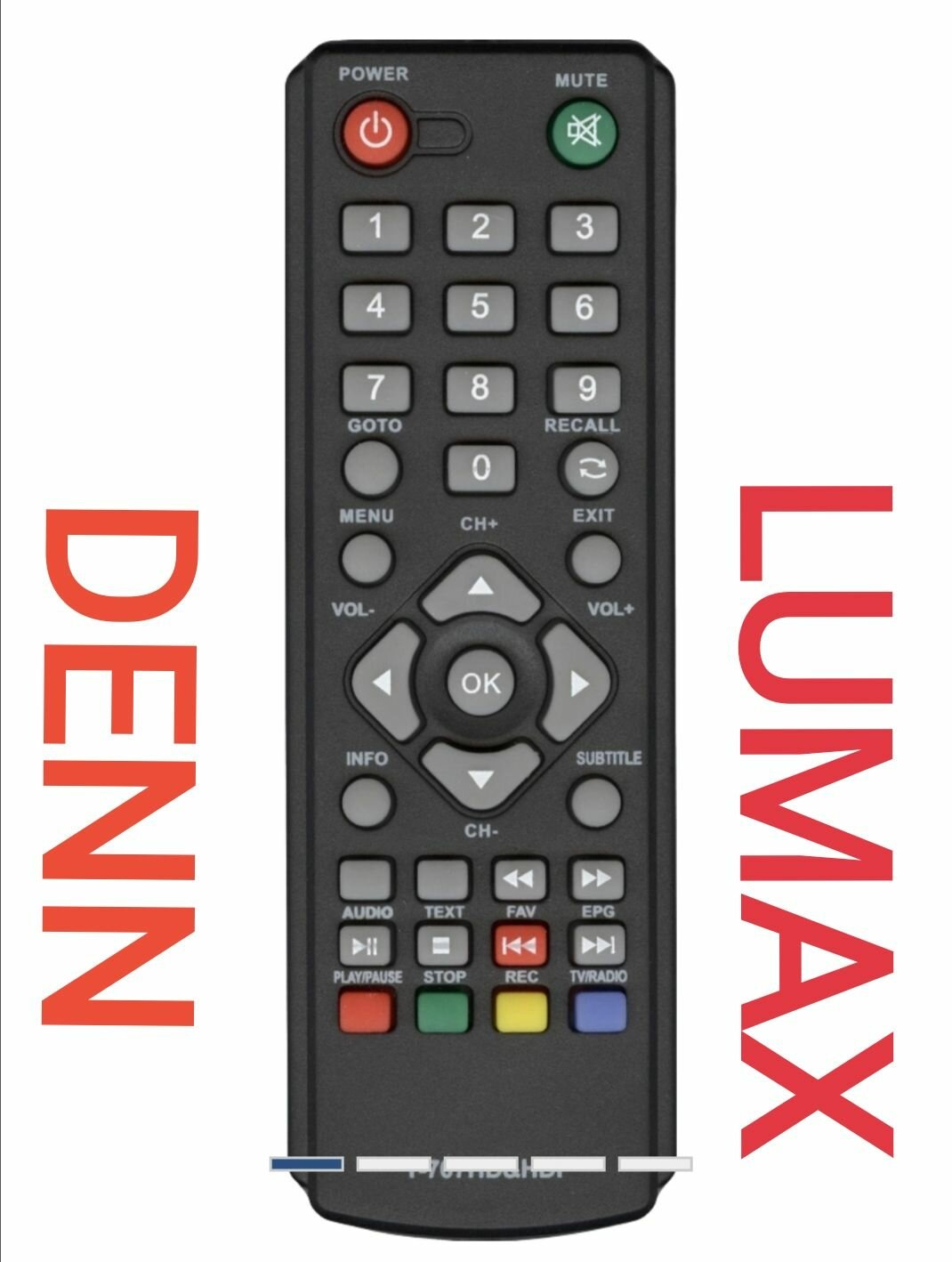 Пульт для приставки DENN DDT101 /t-707hd&hd1/LUMAX/ddt100/dexp