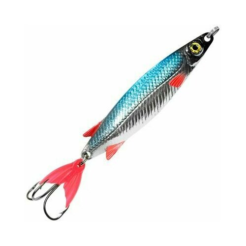 Блесна для рыбалки AQUA тобик 60,0mm, вес - 11,0g цвет 06 (серебро, синий металлик, 1 штука