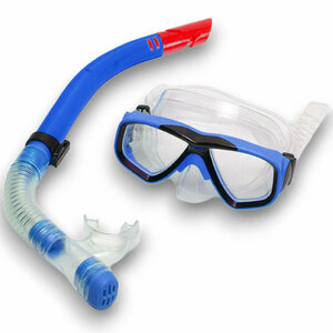 Набор для плавания детский E41219 маска+трубка (ПВХ) (синий)