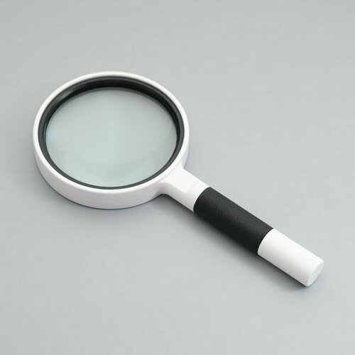 Лупа классическая, d=8.5см, 18*9см белый, голубой, красный, черный, желтый, розовый, синий