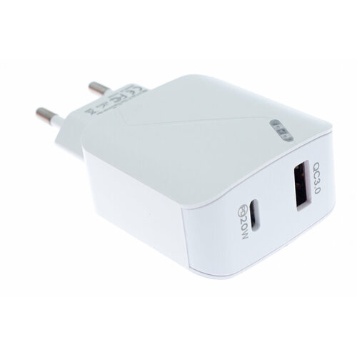 СЗУ Type-C 3A SMART ID PD 20W QC3.0 18W + USB белый сетевое зарядное устройство digma dgpd 18w wg qc3 0 3a pd usb type c белый dgpd 18w wg