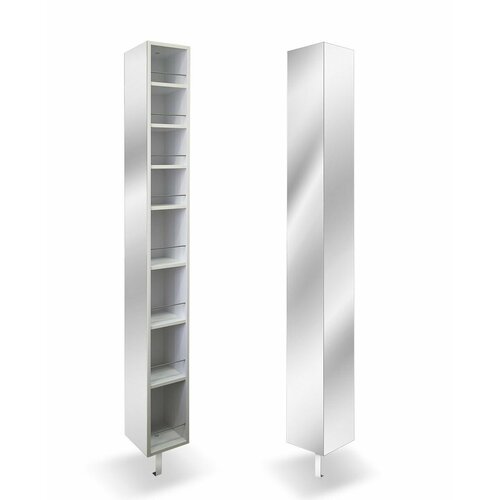 Поворотный зеркальный шкаф Shelf Спика Шелф Стекло Венге