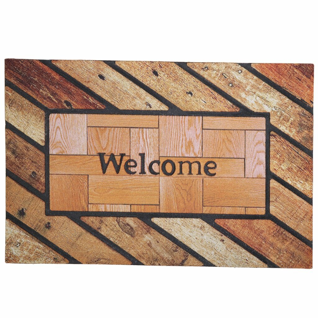 Коврик придверный 40х60 см прямоугольный Welcome home Y6-6370
