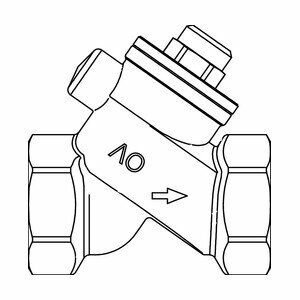 Обратный клапан Oventrop Ду 20, с уплотнением из EPDM, PN16, бронзовый, Арт. 1072106