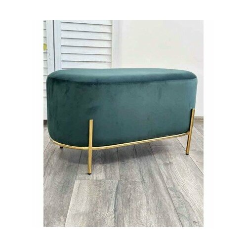 Пуф для гостиной ZEN BLUVEL-78 зеленый велюр золотой каркас 12100₽