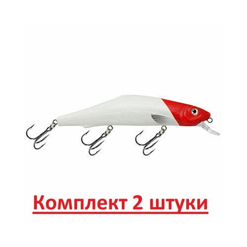 воблер для рыбалки aqua kronos z 90 90mm вес 9 0g цвет 016 red head Воблер AQUA KRONOS Z-130 130mm, вес - 29,0g, цвет 016 (red head), 2 штуки