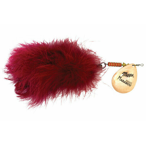 Блесна вращающаяся Mepps GIANT MARABOU Copper/Red (блистер)