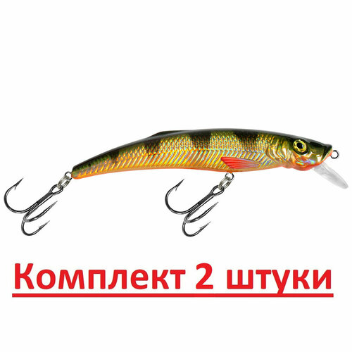 фото Воблер aqua machno 90mm, цвет 048g (золотой окунь), 2 штуки