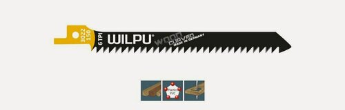 Изображение товара Полотно для сабельных пил WILPU 3022/150 (1/2") Арт.1231500005 по дереву и пластику (< 100 мм), криволинейный рез 5 шт/уп