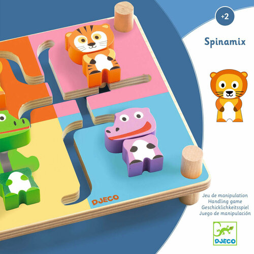 Djeco Игра серии EDUCATIONAL WOODEN GAMES Лабиринт Спинамикс DJ01611 магнитный деревянный лабиринт панда для малышей арт 77048 пи