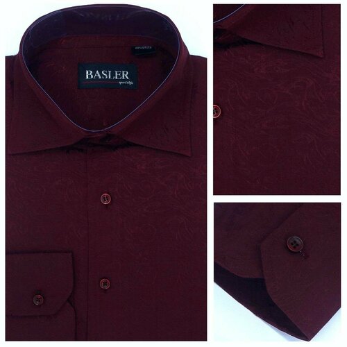 Рубашка Basler, размер 38, бордовый