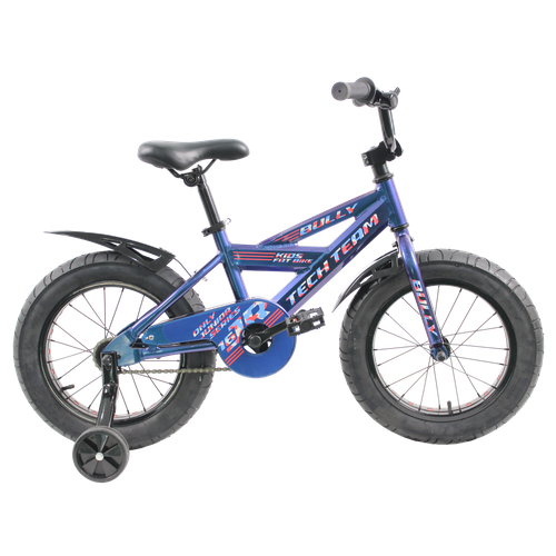 детский велосипед torrent vector 18 1 скорость добавочные колеса рама сталь колеса 18 Детский велосипед TechTeam Bully 18 (2022), синий