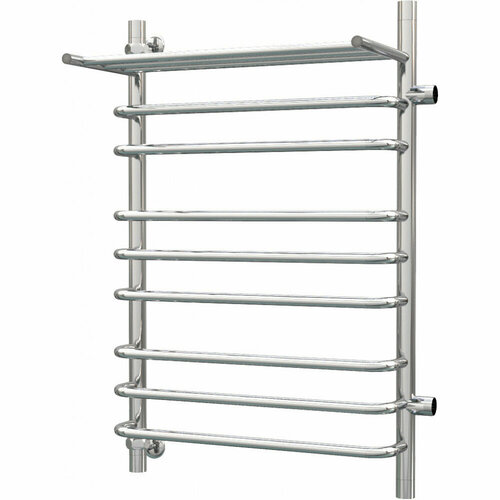 Водяной полотенцесушитель Роснерж Скоба L102111 70x50 с полкой и боковым подключением 600 групповой, правый