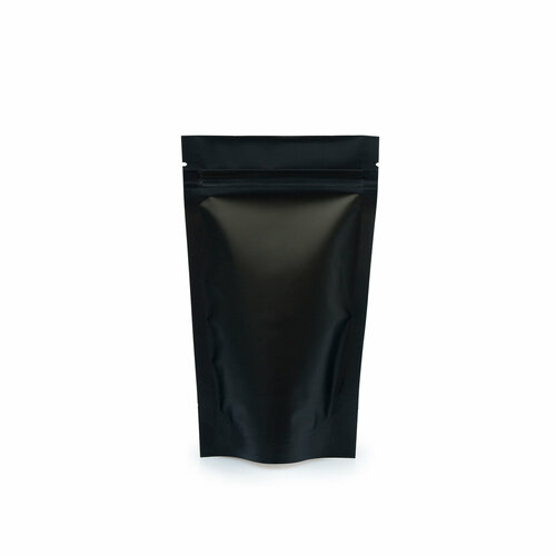 Пакет дой пак с замком зип лок 105*150 мм черный матовый, 50 шт