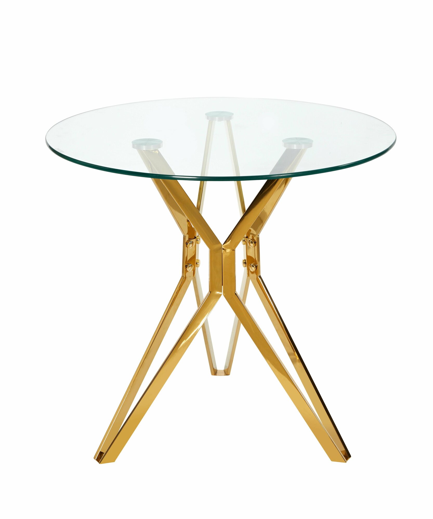фото Стол обеденный La-Alta DT625 80*80*75 Стекло/GOLD