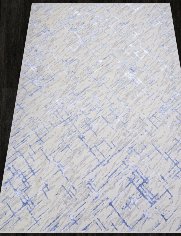 Ковер F164 - CREAM-BLUE - Прямоугольник - коллекция LIMAN (1.6 х 2.3 м)