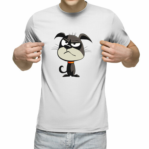 Футболка Us Basic, размер M, белый мужская футболка бульдог собака мультяшная m черный