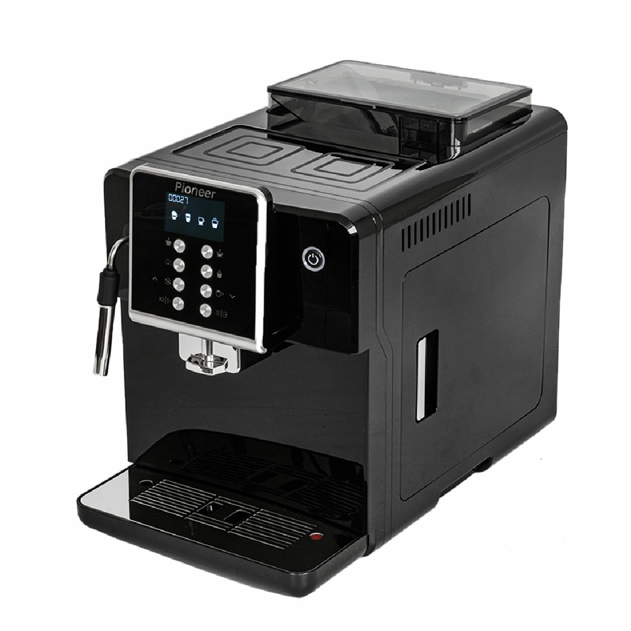 Кофемашина автоматическая Pioneer с автоприготовлением американо эспрессо и капучино встроенной кофемолкой и LCD-дисплеем итальянская помпа ARS