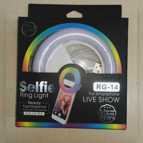Селфи кольцо подсветка RG-14 RGB разные цвета 68000₽