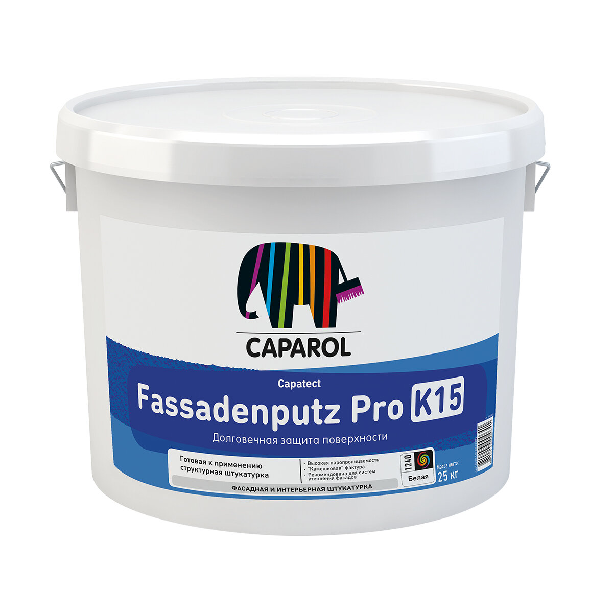 фото Штукатурка структурная Caparol Capatect Fassadenputz Pro K15, база 1, 25 кг