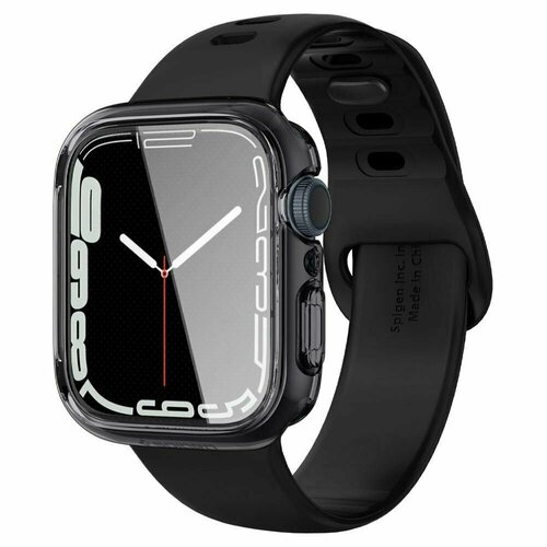 Чехол Spigen на Apple Watch (45 mm) (ACS04181) Ultra Hybrid / Спиген для Эпл Вотч Противоударный, прозрачный, затемненный