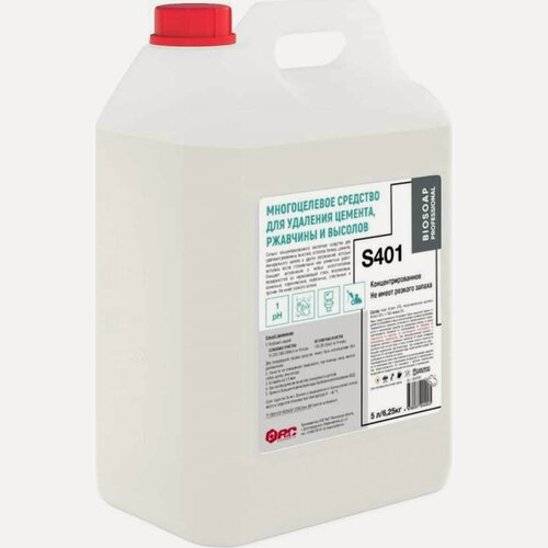 Изображение товара Средство для удаления цемента, ржавчины и высолов АиС BIOSOAP Proffecional / S401 5л 9041495