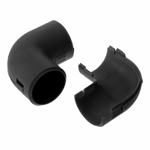 Угол отвод разъемный d 20 черный для гладких и гофрированных труб ПВХ 2 шт 274₽