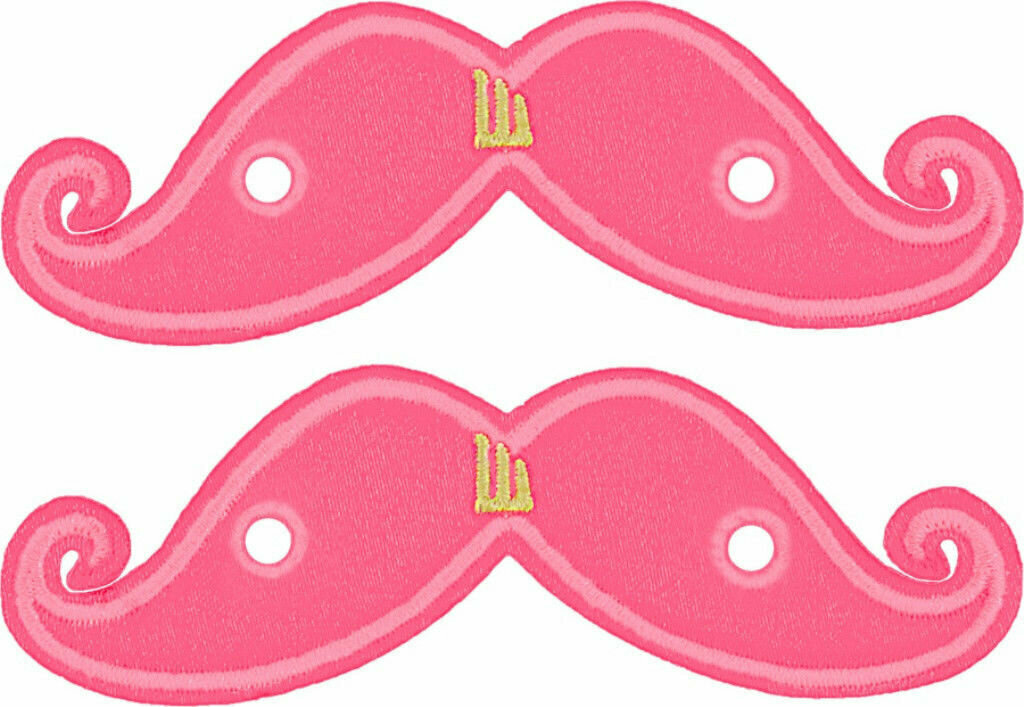 Аксессуары для кед крылья усы Awareness Baby Pink Mustache Lace 10113 розовые