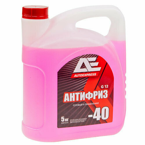 Антифриз красный -40 G 12 RED AUTOEXPRESS 5кг титан-см