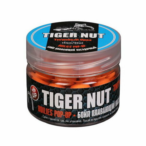 фото Бойлы насадочные плавающие tiger nut fluo pop-ups 14 мм, 90 мл sonik baits