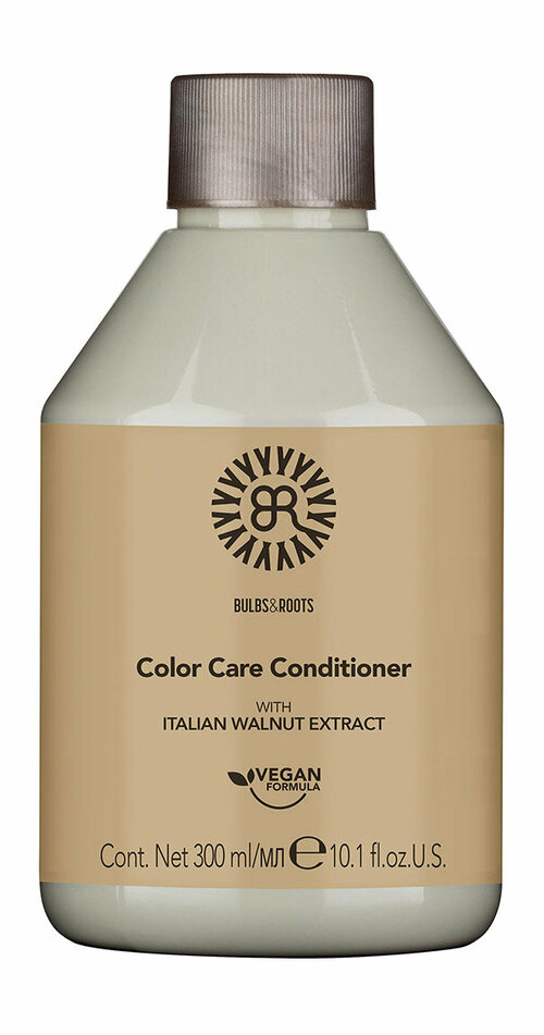 BULBS&ROOTS Кондиционер для поддержания цвета окрашенных волос с экстрактом грецкого ореха, веган, 300 мл
