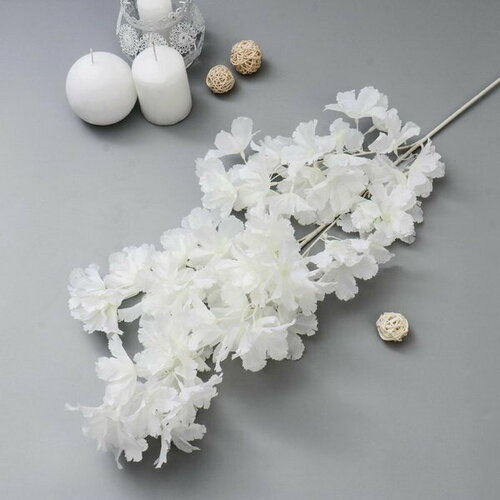 Цветы искусственные "Фиалка Мария" 85 см d-6.5 см, белый