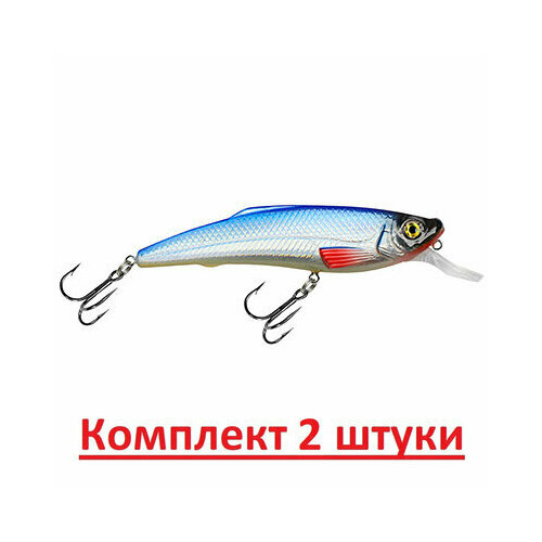 Воблер AQUA яппи NORMAL 95mm, вес - 13,0g, цвет 015 (голубая спинка), 2 штуки